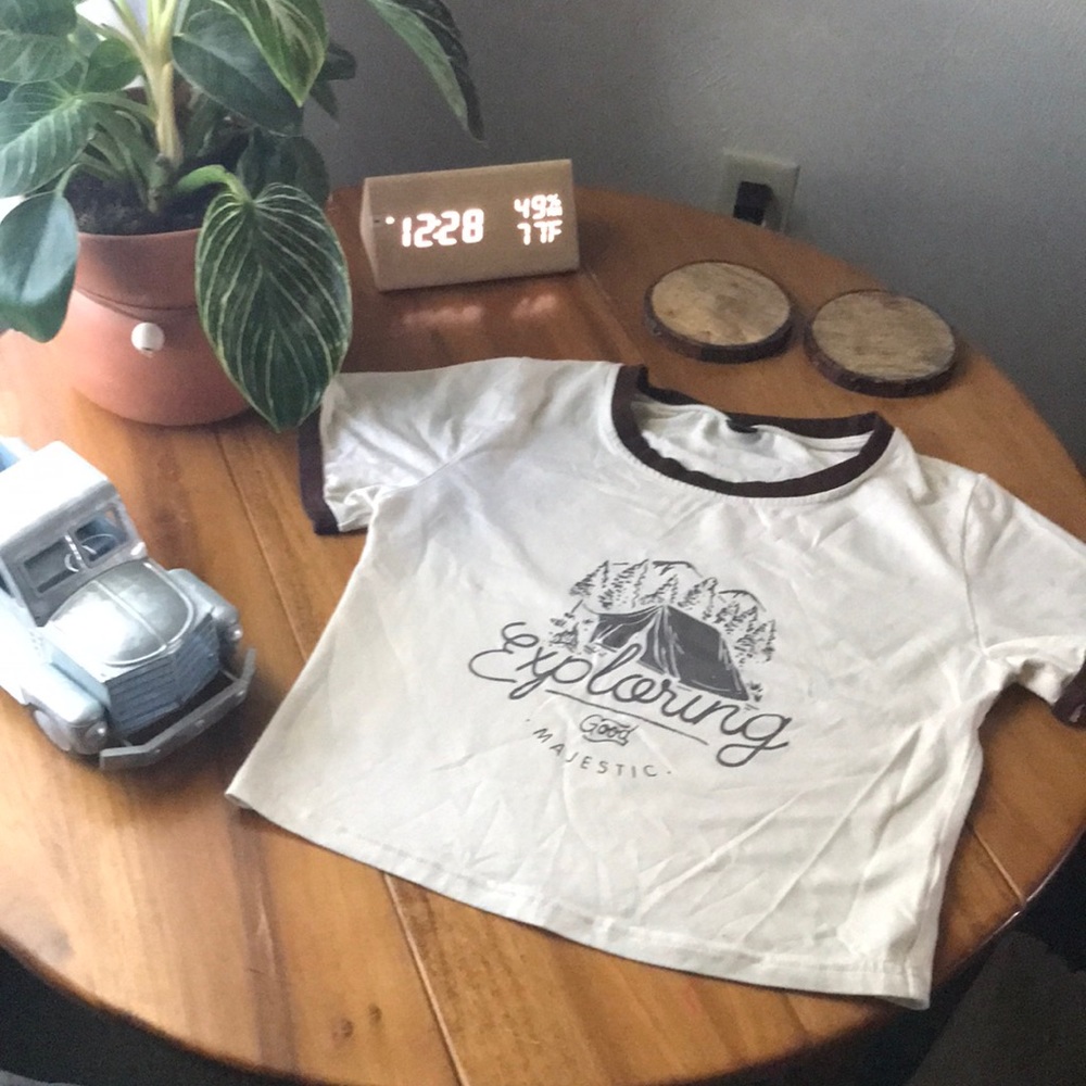 Beige graphic tee